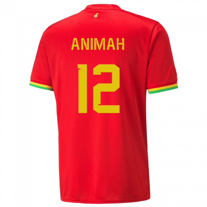 Niño Camiseta Ghana Grace Animah #12 Rojo 2ª Equipación 22-24 La Camisa Perú