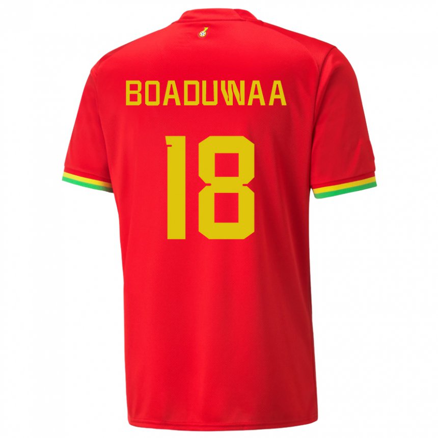 Niño Camiseta Ghana Doris Boaduwaa #18 Rojo 2ª Equipación 22-24 La Camisa Perú