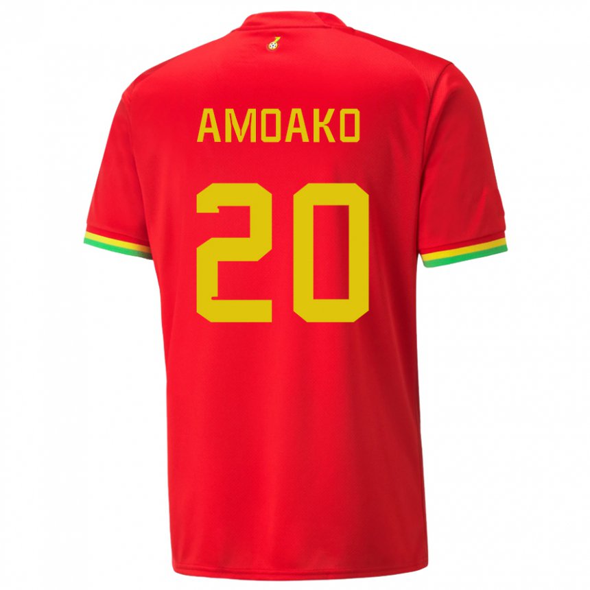 Niño Camiseta Ghana Linda Amoako #20 Rojo 2ª Equipación 22-24 La Camisa Perú