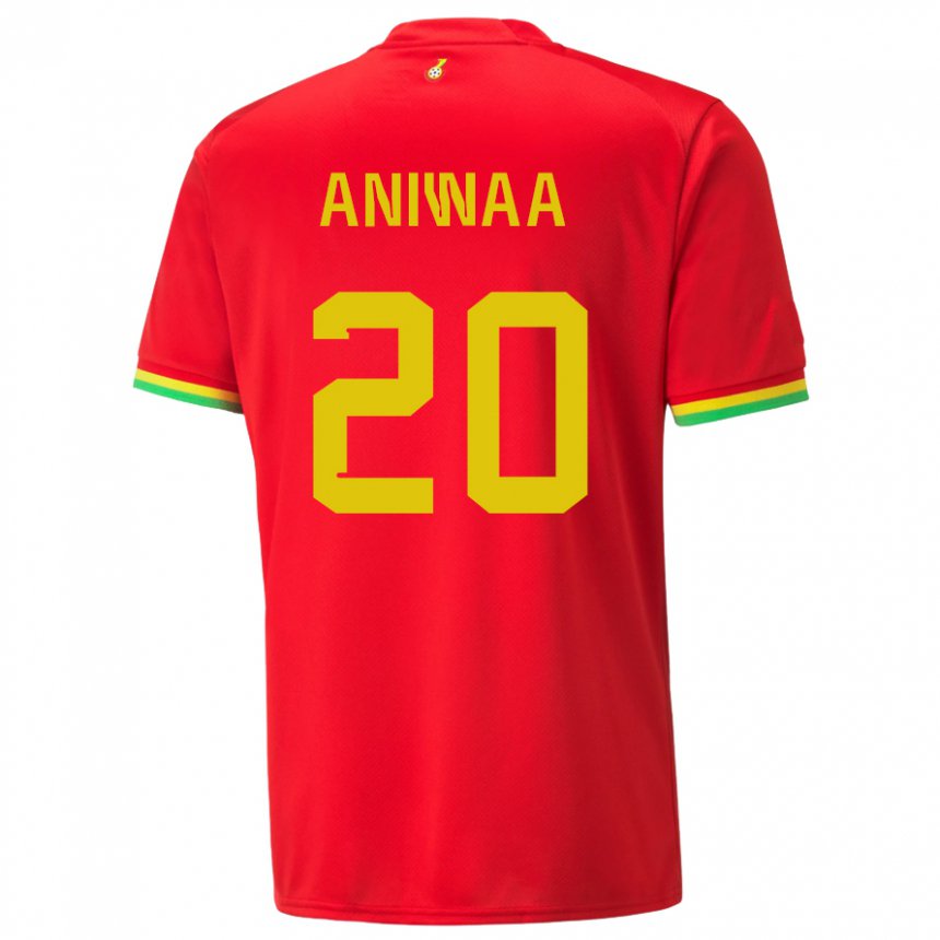 Niño Camiseta Ghana Louisa Aniwaa #20 Rojo 2ª Equipación 22-24 La Camisa Perú