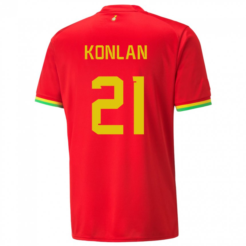 Niño Camiseta Ghana Cynthia Konlan #21 Rojo 2ª Equipación 22-24 La Camisa Perú