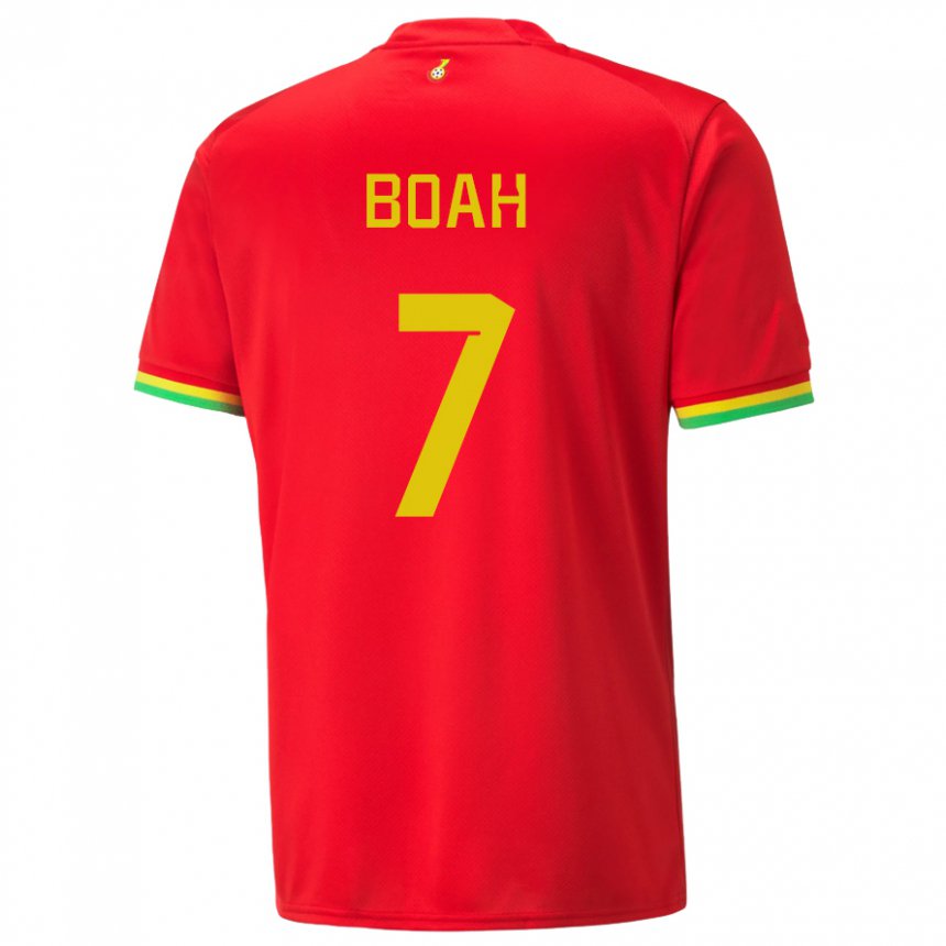 Niño Camiseta Ghana Collins Boah #7 Rojo 2ª Equipación 22-24 La Camisa Perú