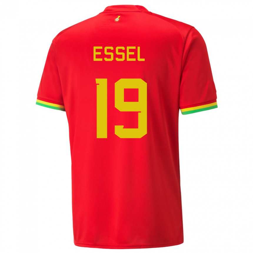 Niño Camiseta Ghana Aaron Essel #19 Rojo 2ª Equipación 22-24 La Camisa Perú