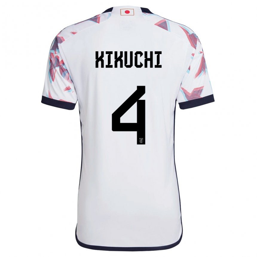 Niño Camiseta Japón Shuta Kikuchi #4 Blanco 2ª Equipación 22-24 La Camisa Perú