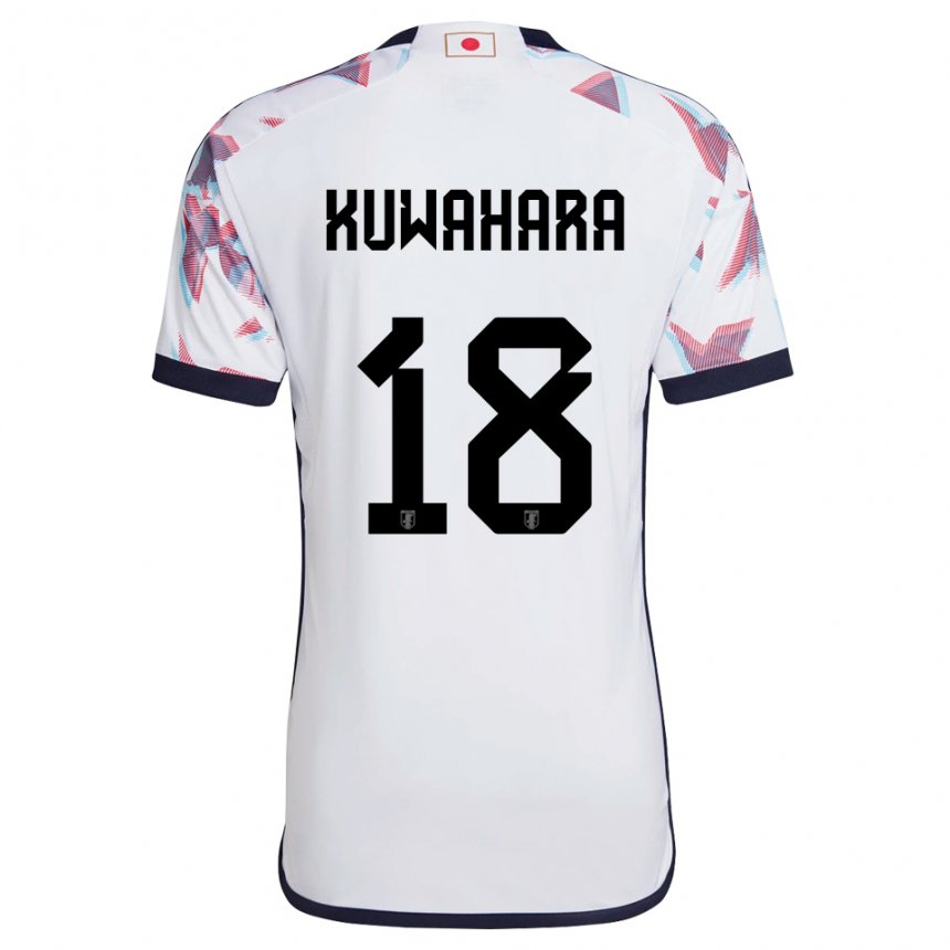 Niño Camiseta Japón Rikuto Kuwahara #18 Blanco 2ª Equipación 22-24 La Camisa Perú