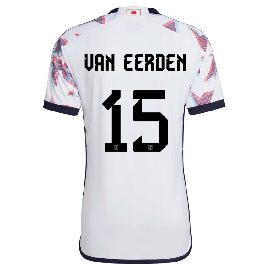 Niño Camiseta Japón Shawn Van Eerden #15 Blanco 2ª Equipación 22-24 La Camisa Perú