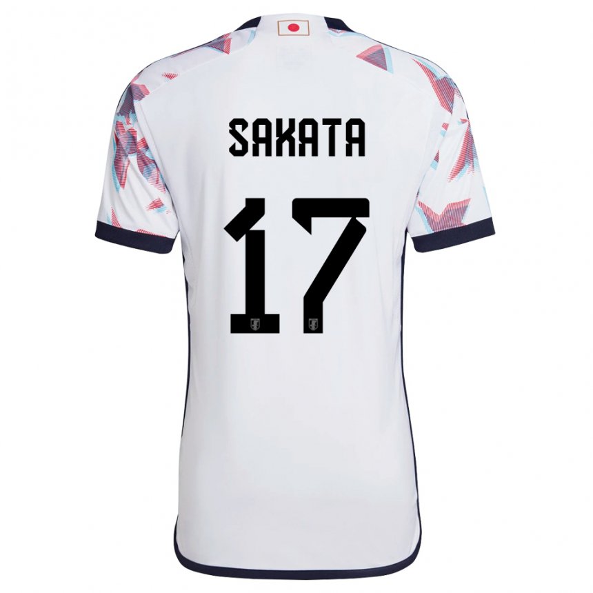 Niño Camiseta Japón Reiya Sakata #17 Blanco 2ª Equipación 22-24 La Camisa Perú