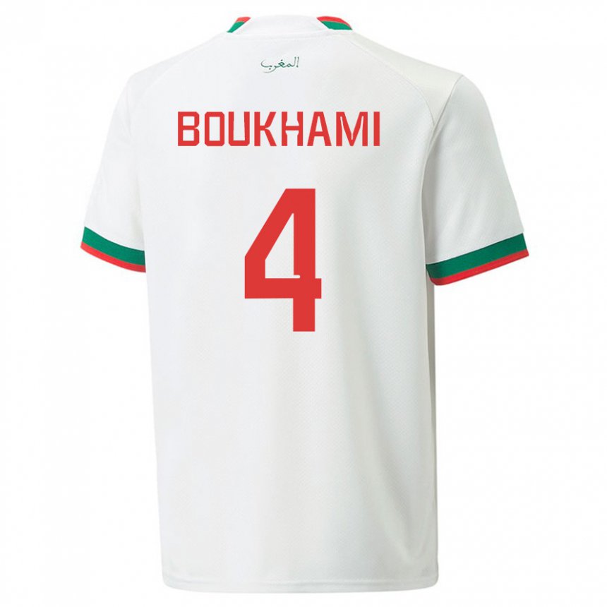 Niño Camiseta Marruecos Siham Boukhami #4 Blanco 2ª Equipación 22-24 La Camisa Perú