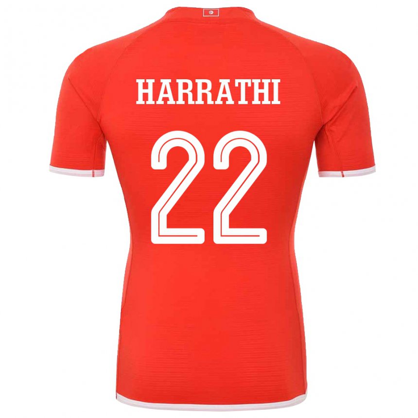 Hombre Camiseta Túnez Najla Harrathi #22 Rojo 1ª Equipación 22-24 La Camisa Perú