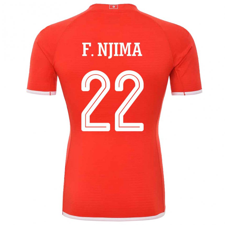 Hombre Camiseta Túnez Firas Ben Njima #22 Rojo 1ª Equipación 22-24 La Camisa Perú