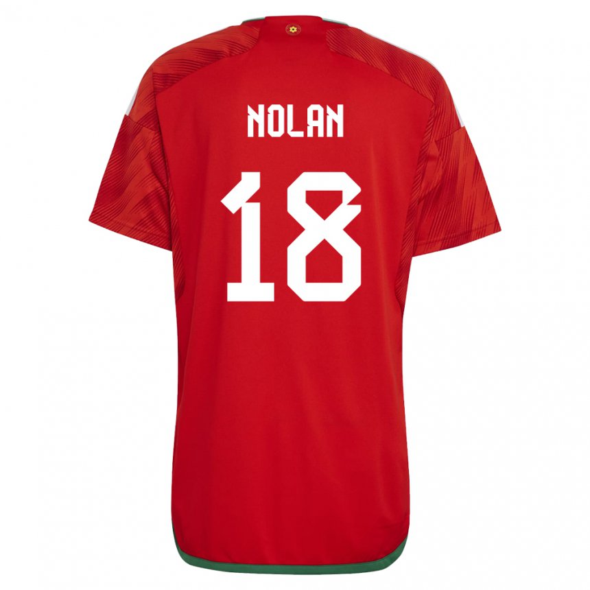 Hombre Camiseta Gales Kylie Nolan #18 Rojo 1ª Equipación 22-24 La Camisa Perú