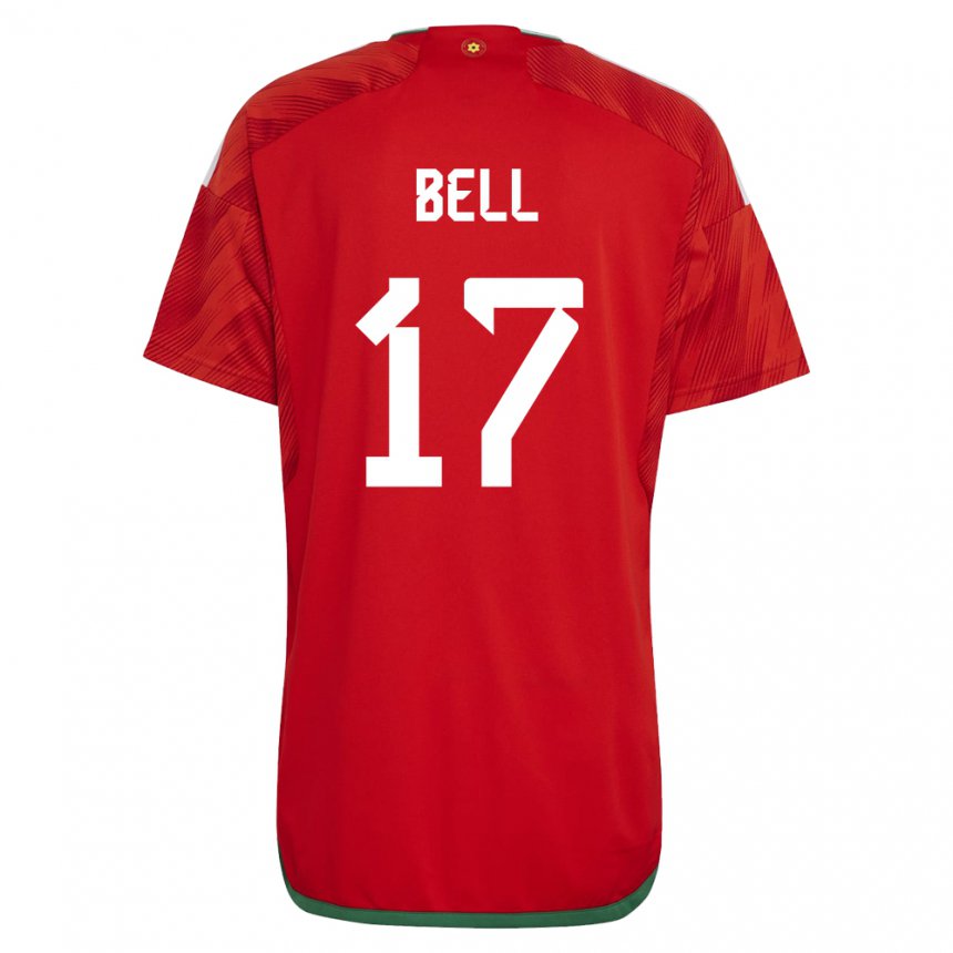 Hombre Camiseta Gales Zac Bell #17 Rojo 1ª Equipación 22-24 La Camisa Perú