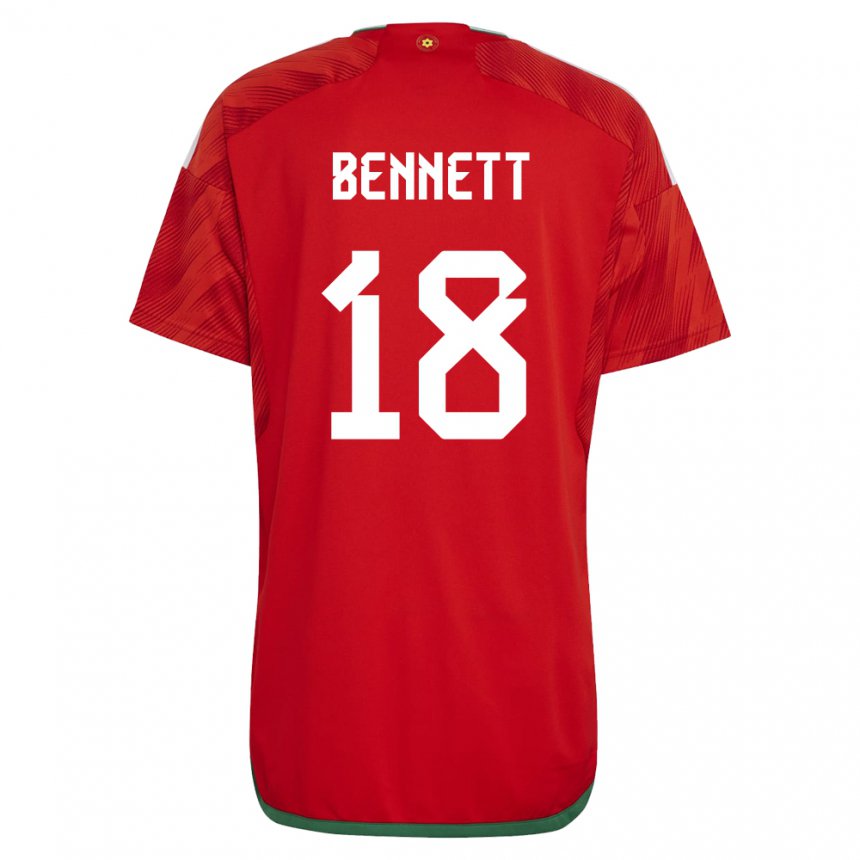 Hombre Camiseta Gales Murphy Bennett #18 Rojo 1ª Equipación 22-24 La Camisa Perú