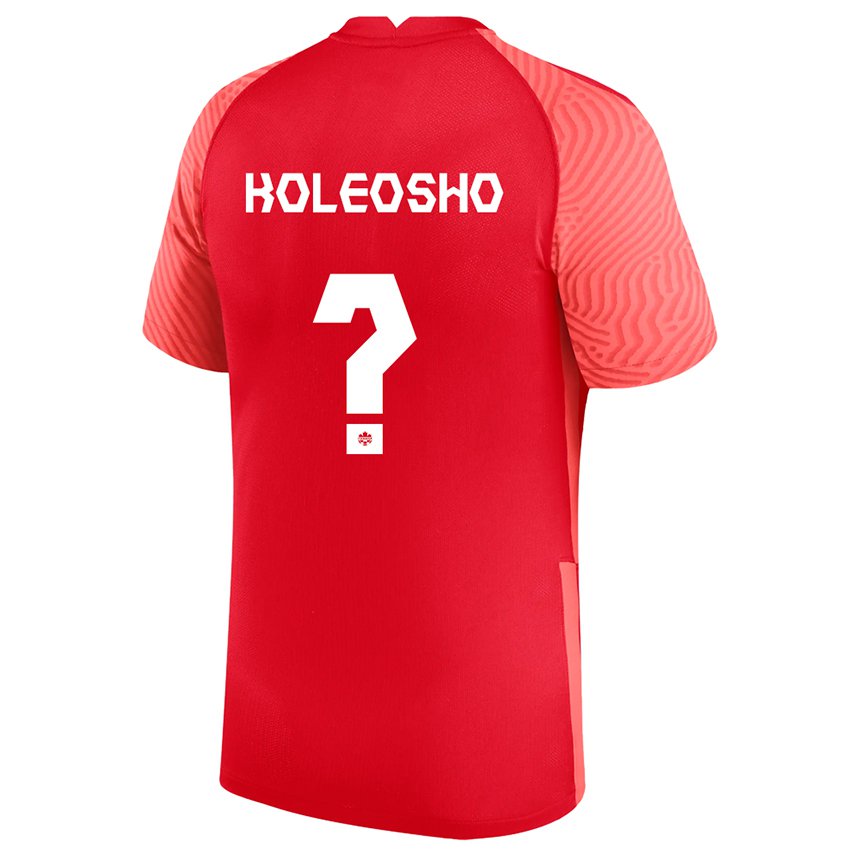 Hombre Camiseta Canadá Luca Koleosho #0 Rojo 1ª Equipación 22-24 La Camisa Perú