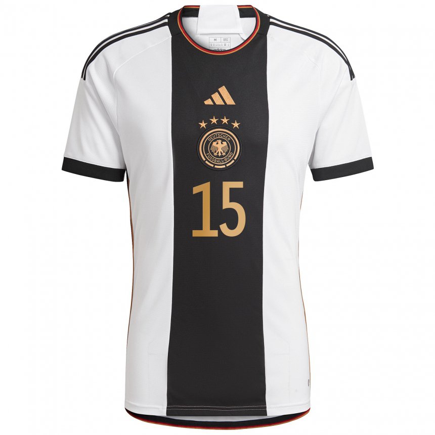 Hombre Camiseta Alemania Joshua Quarshie 15 Blanco Negro 1