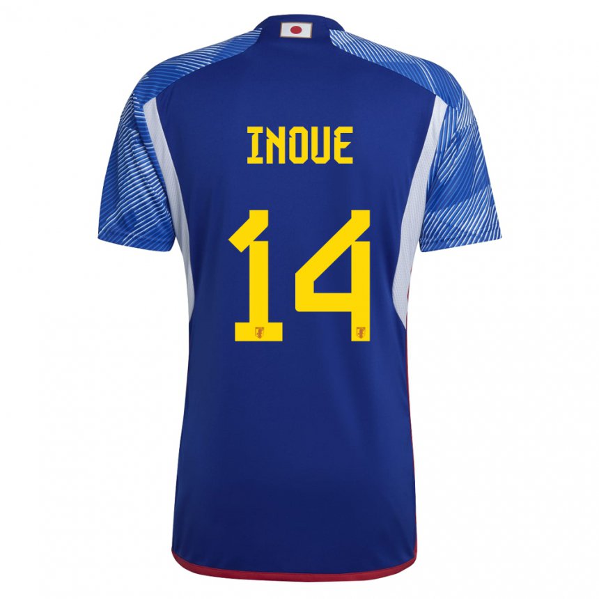 Hombre Camiseta Japón Ayaka Inoue #14 Azul Real 1ª Equipación 22-24 La Camisa Perú