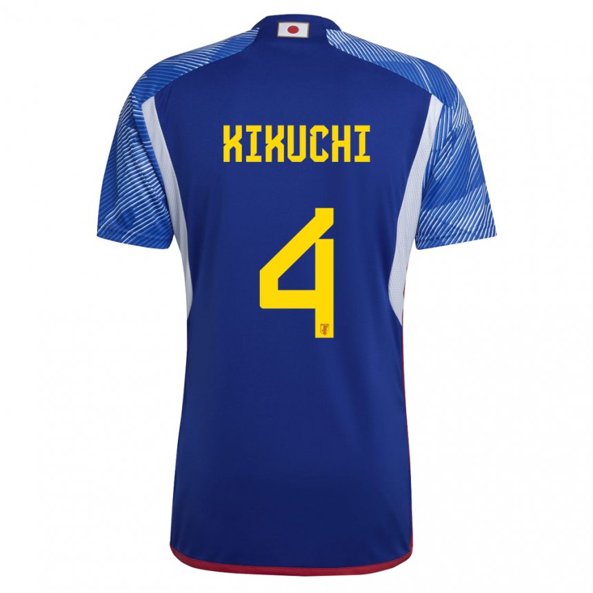 Hombre Camiseta Japón Shuta Kikuchi #4 Azul Real 1ª Equipación 22-24 La Camisa Perú