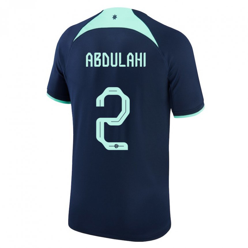 Hombre Camiseta Australia Idrus Abdulahi #2 Azul Oscuro 2ª Equipación 22-24 La Camisa Perú