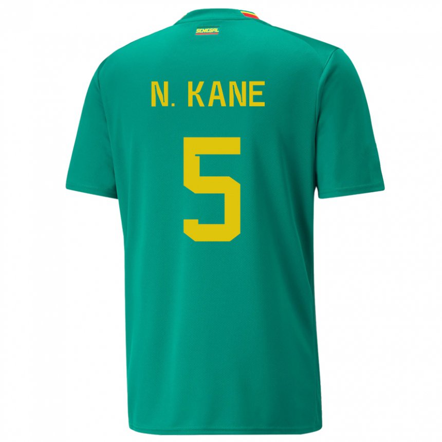 Hombre Camiseta Senegal Ndeye Ndiaye Kane #5 Verde 2ª Equipación 22-24 La Camisa Perú