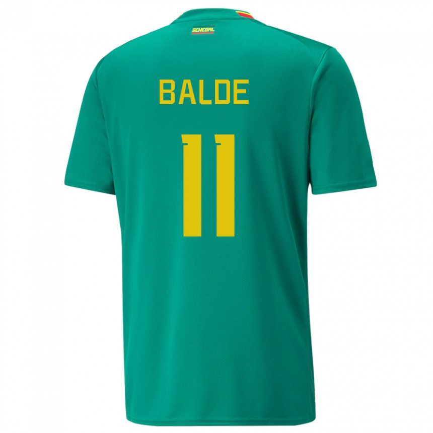 Hombre Camiseta Senegal Haby Balde #11 Verde 2ª Equipación 22-24 La Camisa Perú