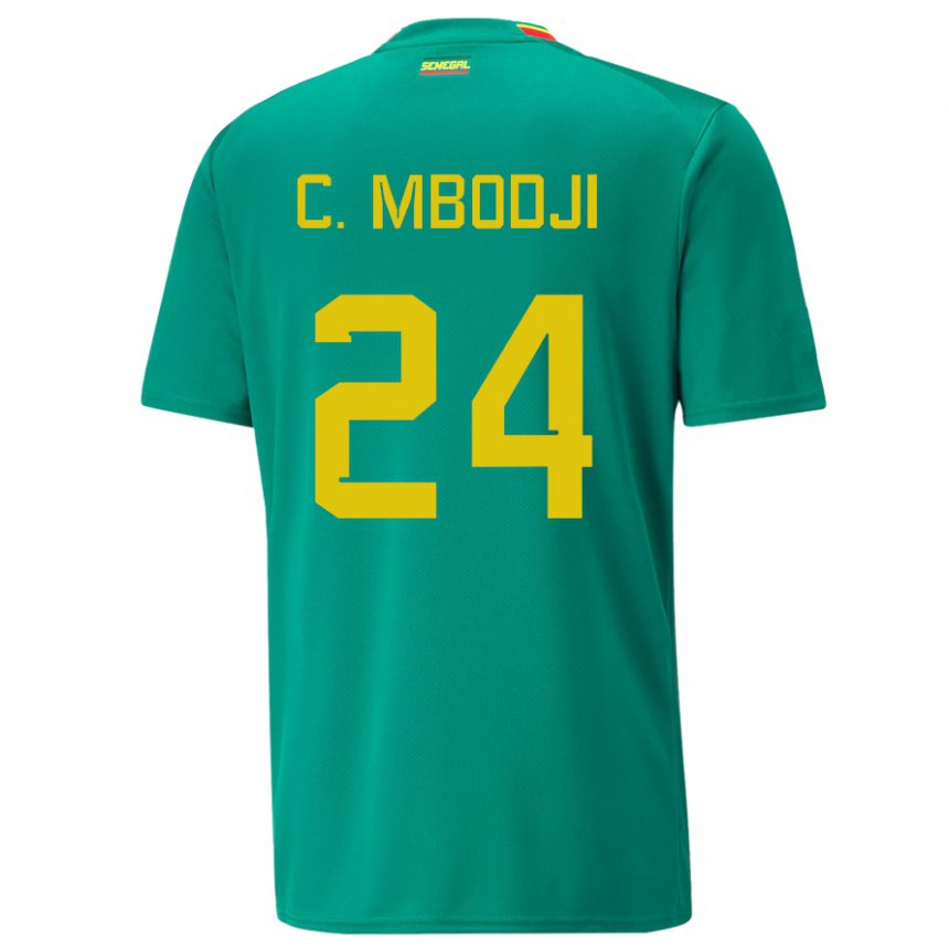 Hombre Camiseta Senegal Coumba Sylla Mbodji #24 Verde 2ª Equipación 22-24 La Camisa Perú