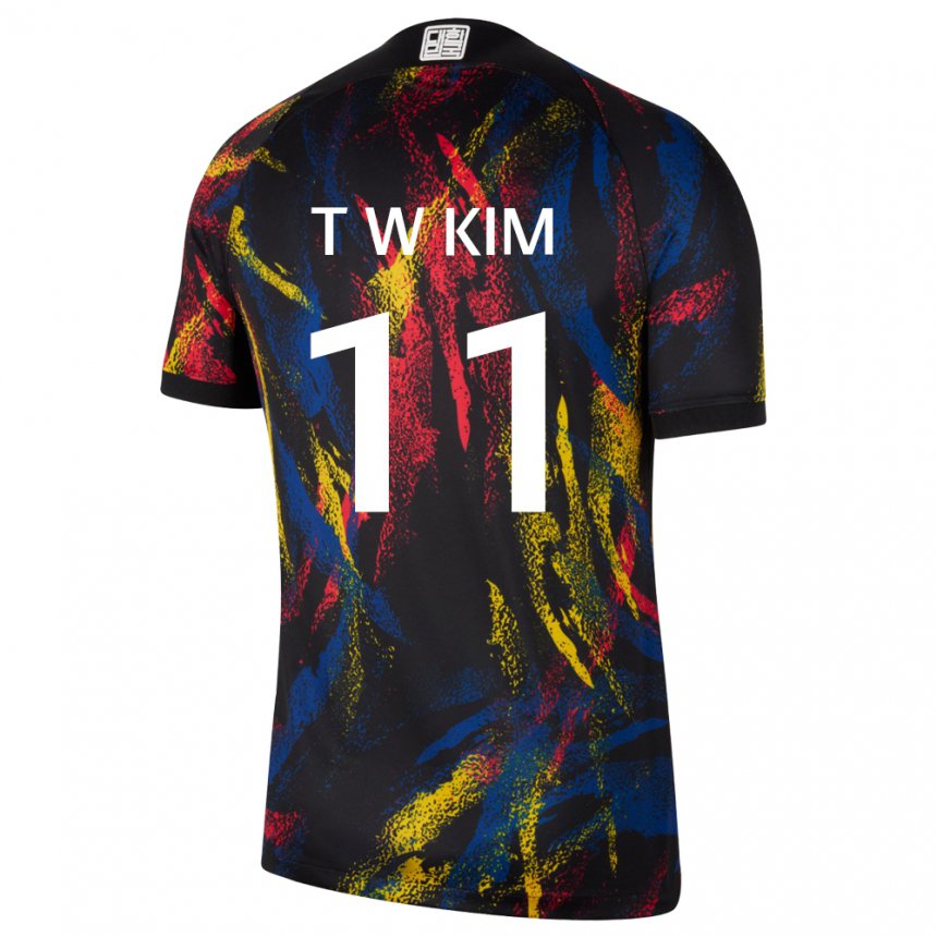 Hombre Camiseta Corea Del Sur Kim Tae Wook #11 Multicolor 2ª Equipación 22-24 La Camisa Perú