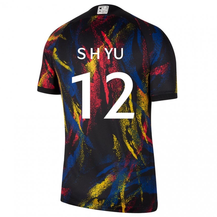 Hombre Camiseta Corea Del Sur Yu Seung Hyun #12 Multicolor 2ª Equipación 22-24 La Camisa Perú