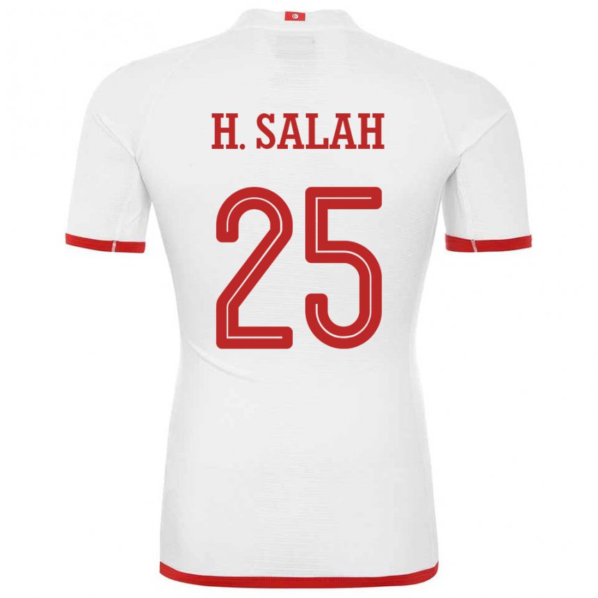 Hombre Camiseta Túnez Heni Ben Salah #25 Blanco 2ª Equipación 22-24 La Camisa Perú
