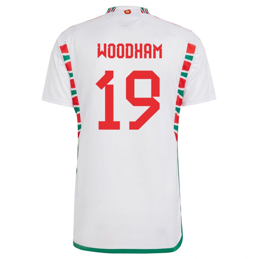 Hombre Camiseta Gales Lily Woodham #19 Blanco 2ª Equipación 22-24 La Camisa Perú