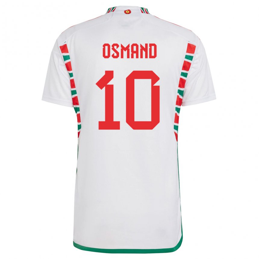 Hombre Camiseta Gales Callum Osmand #10 Blanco 2ª Equipación 22-24 La Camisa Perú