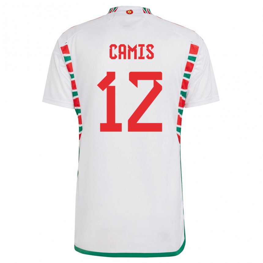 Hombre Camiseta Gales Oliver Camis #12 Blanco 2ª Equipación 22-24 La Camisa Perú