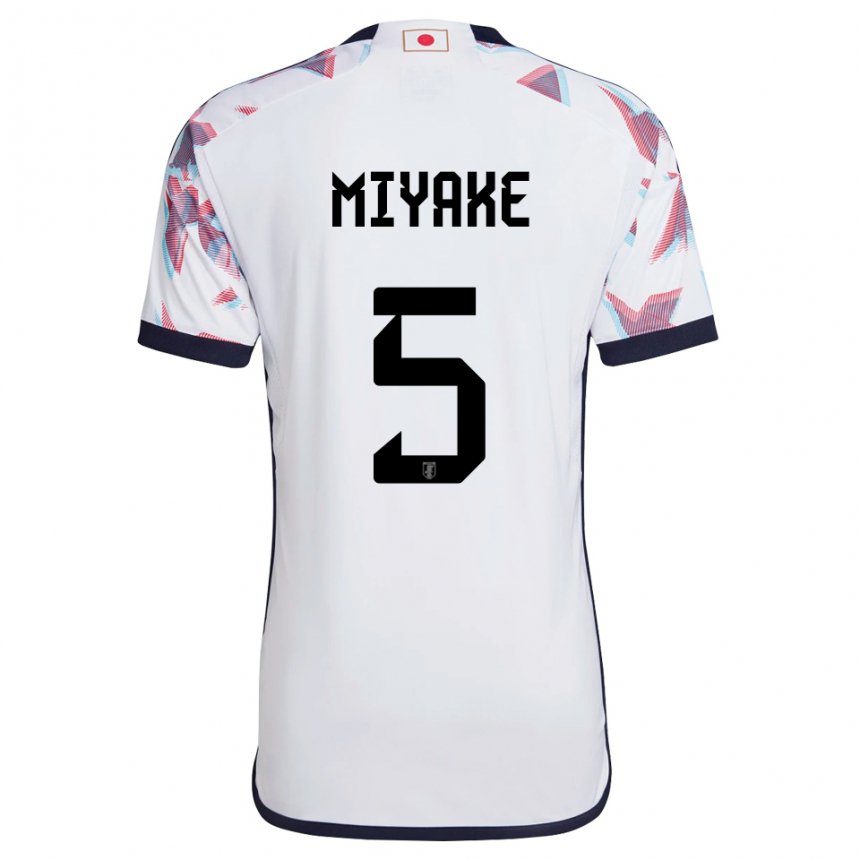 Hombre Camiseta Japón Shiori Miyake #5 Blanco 2ª Equipación 22-24 La Camisa Perú