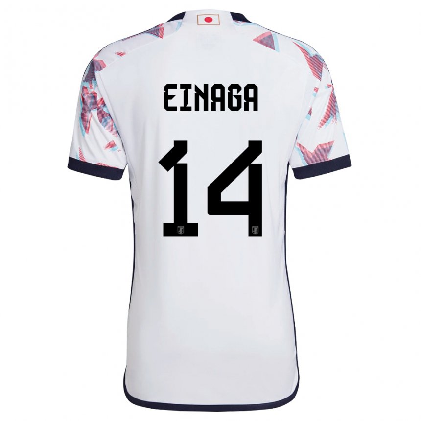 Hombre Camiseta Japón Takatora Einaga #14 Blanco 2ª Equipación 22-24 La Camisa Perú