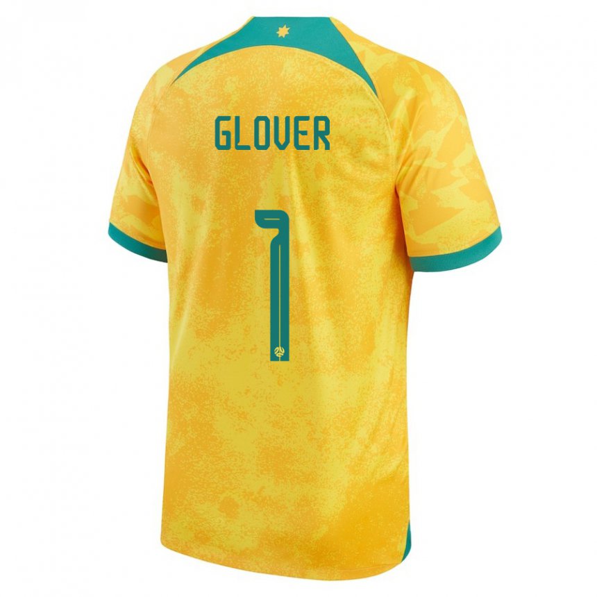 Mujer Camiseta Australia Thomas Glover #1 Dorado 1ª Equipación 22-24 La Camisa Perú