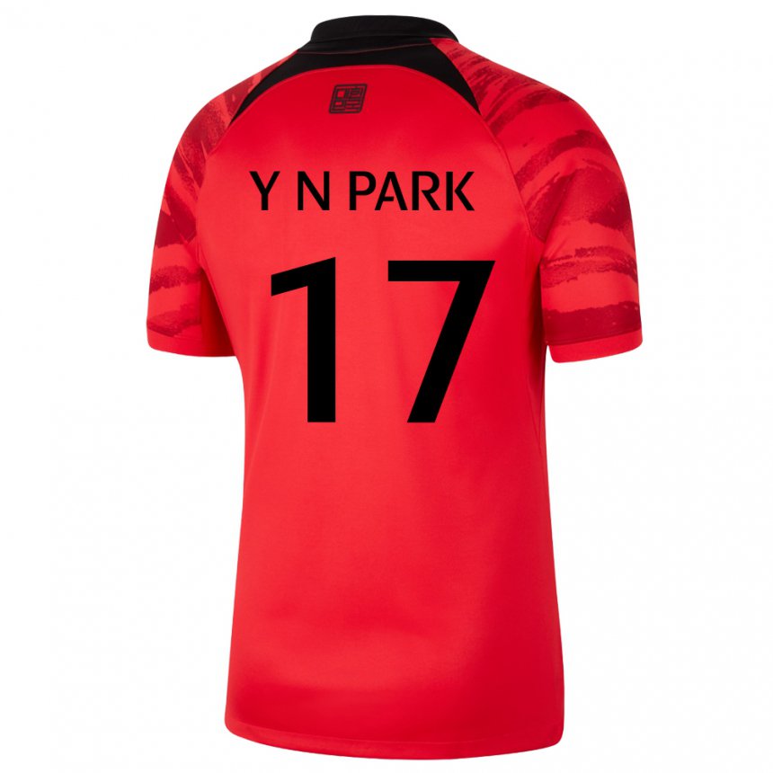 Mujer Camiseta Corea Del Sur Park Ye Na #17 Negro Rojo 1ª Equipación 22-24 La Camisa Perú