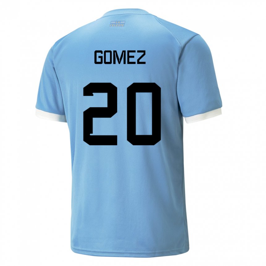 Mujer Camiseta Uruguay Luciana Gomez #20 Azul 1ª Equipación 22-24 La Camisa Perú