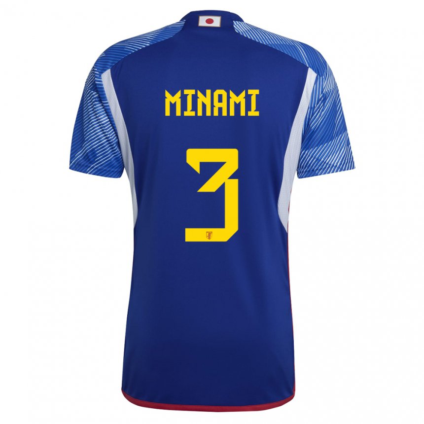 Mujer Camiseta Japón Moeka Minami #3 Azul Real 1ª Equipación 22-24 La Camisa Perú