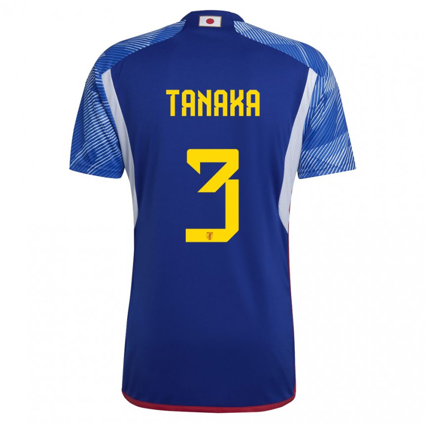 Mujer Camiseta Japón Hayato Tanaka #3 Azul Real 1ª Equipación 22-24 La Camisa Perú