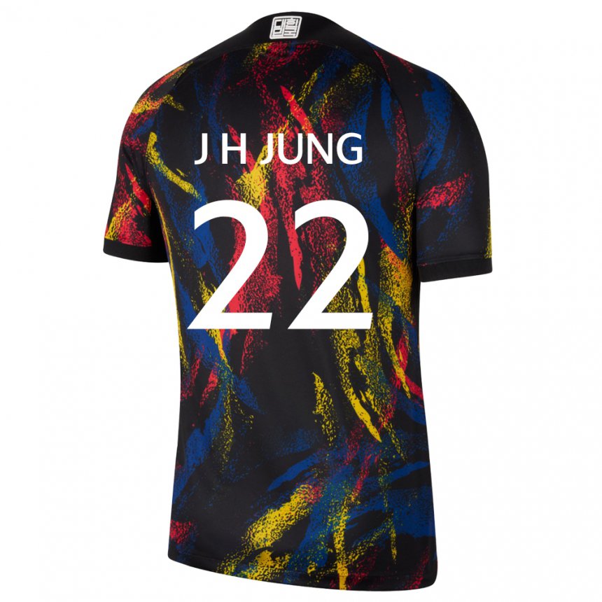 Mujer Camiseta Corea Del Sur Jung Jong Hun #22 Multicolor 2ª Equipación 22-24 La Camisa Perú