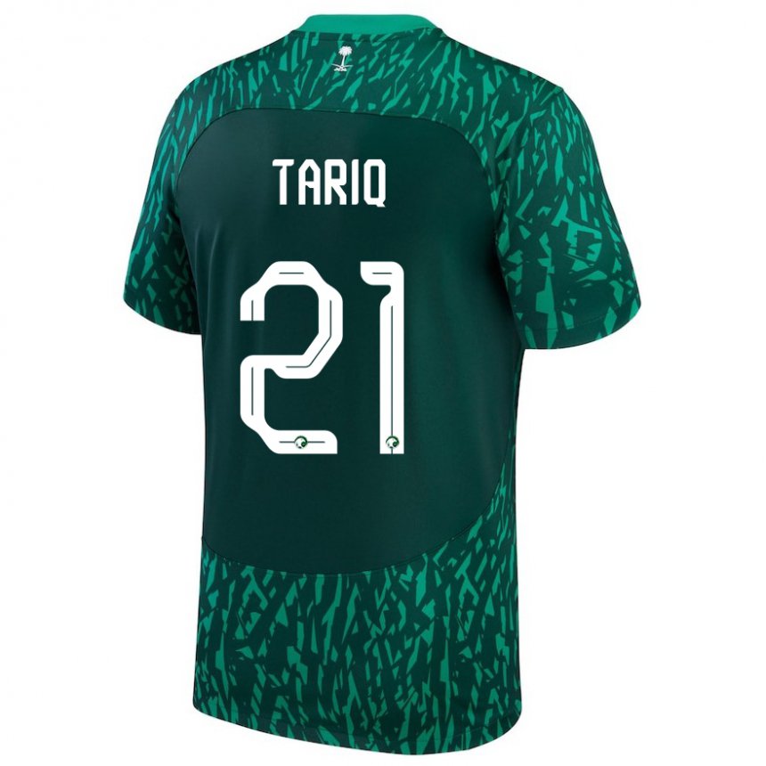 Mujer Camiseta Arabia Saudita Juri Tariq #21 Verde Oscuro 2ª Equipación 22-24 La Camisa Perú