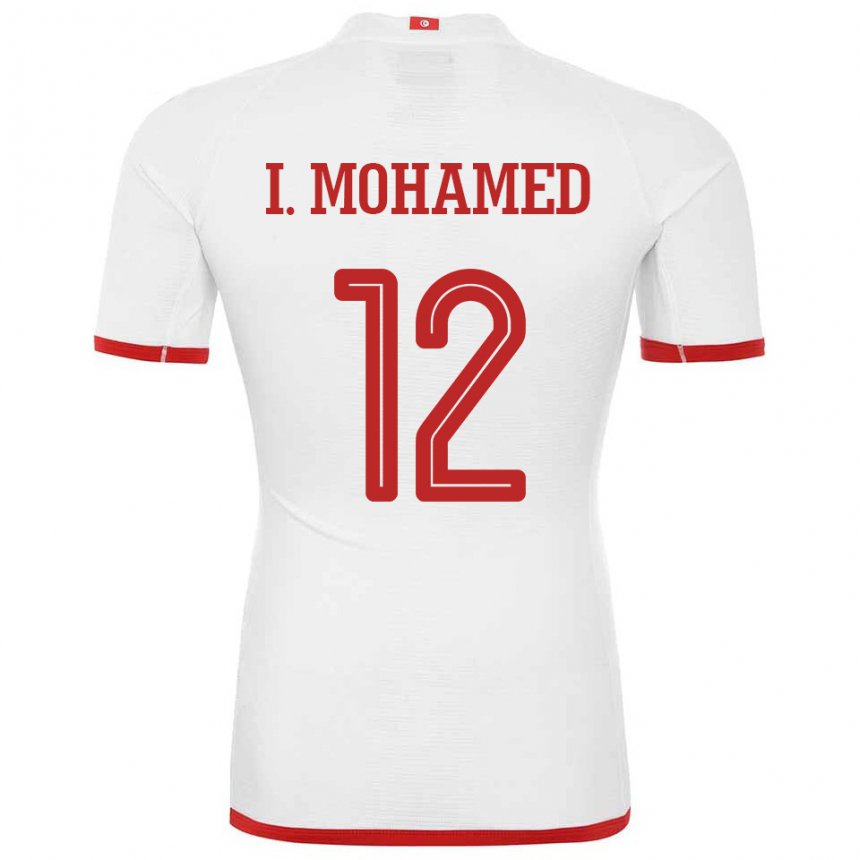 Mujer Camiseta Túnez Ibtissem Ben Mohamed #12 Blanco 2ª Equipación 22-24 La Camisa Perú