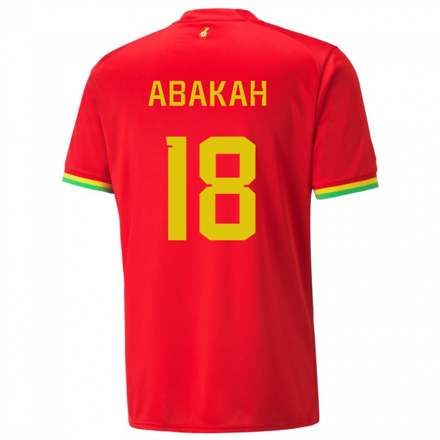 Mujer Camiseta Ghana Philomena Abakah #18 Rojo 2ª Equipación 22-24 La Camisa Perú