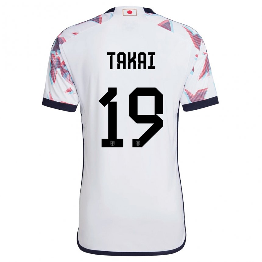 Mujer Camiseta Japón Kota Takai #19 Blanco 2ª Equipación 22-24 La Camisa Perú