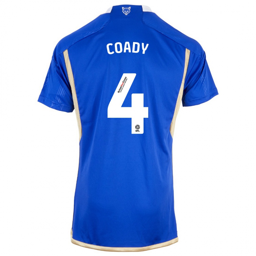 Niño Camiseta Conor Coady #4 Azul 1ª Equipación 2023/24 La Camisa Perú