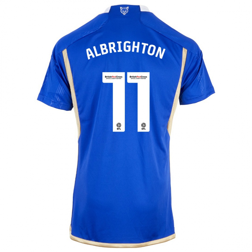 Niño Camiseta Marc Albrighton #11 Azul 1ª Equipación 2023/24 La Camisa Perú