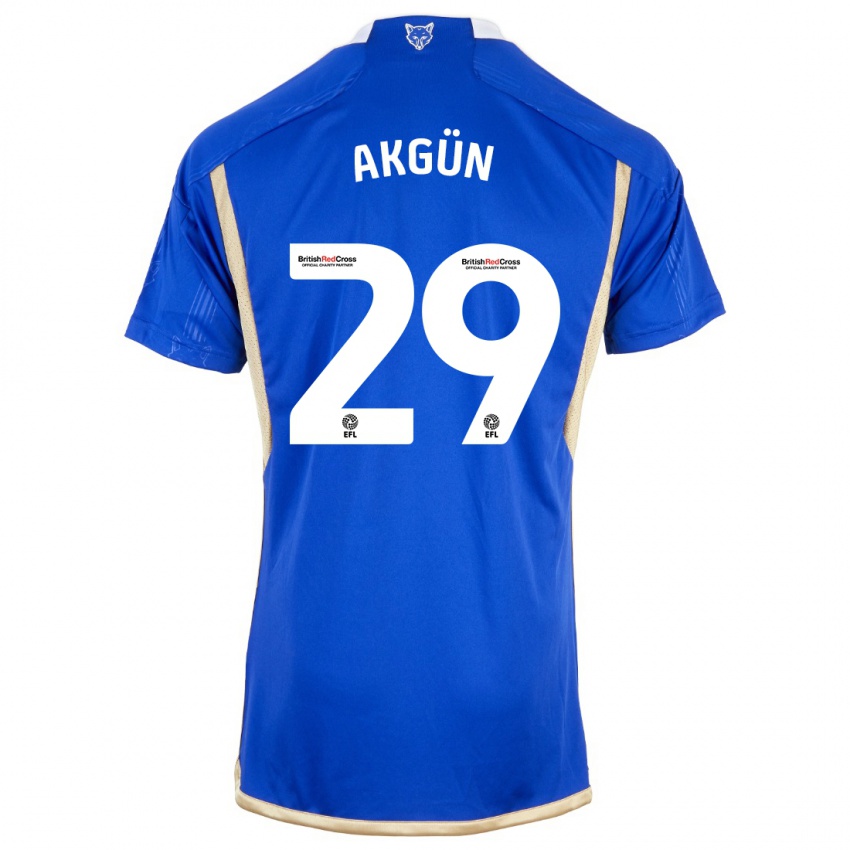 Niño Camiseta Yunus Akgün #29 Azul 1ª Equipación 2023/24 La Camisa Perú