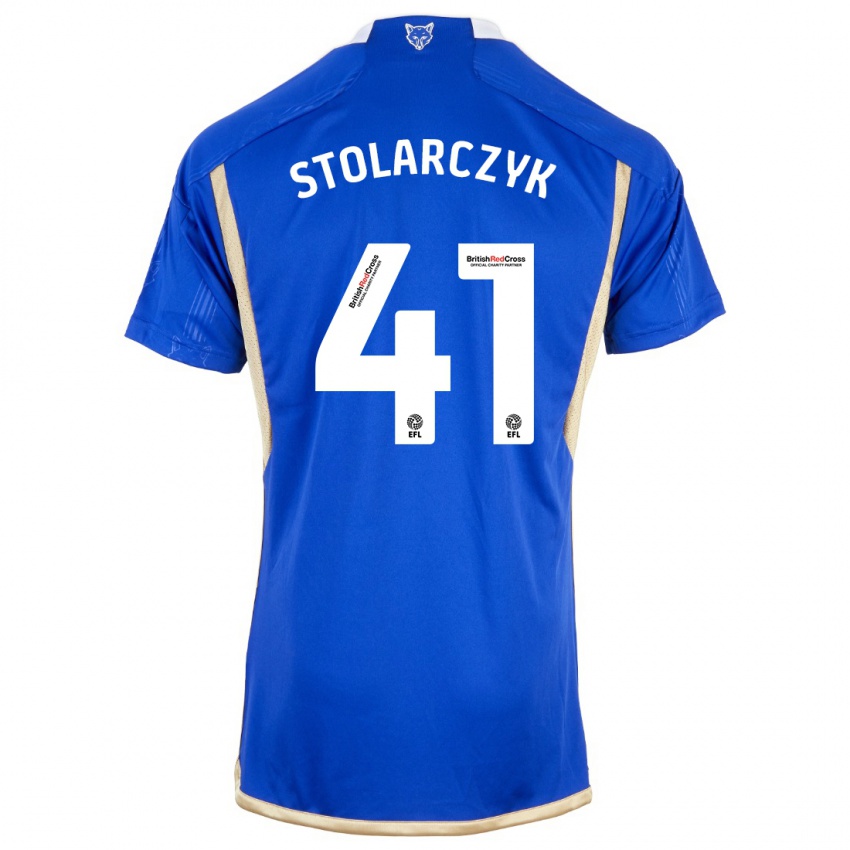 Niño Camiseta Jakub Stolarczyk #41 Azul 1ª Equipación 2023/24 La Camisa Perú