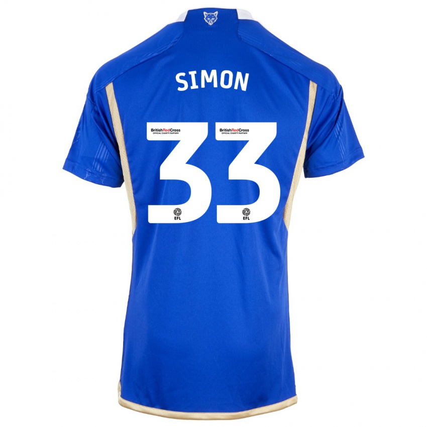 Niño Camiseta Erin Simon #33 Azul 1ª Equipación 2023/24 La Camisa Perú