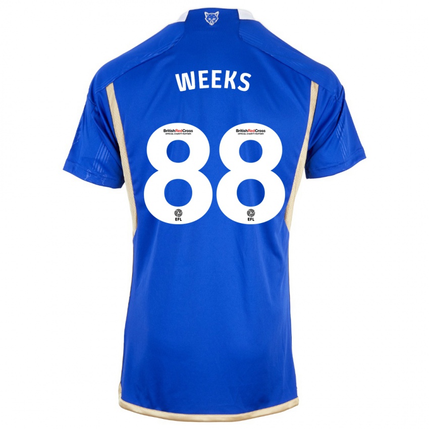 Niño Camiseta Tyler Weeks #88 Azul 1ª Equipación 2023/24 La Camisa Perú