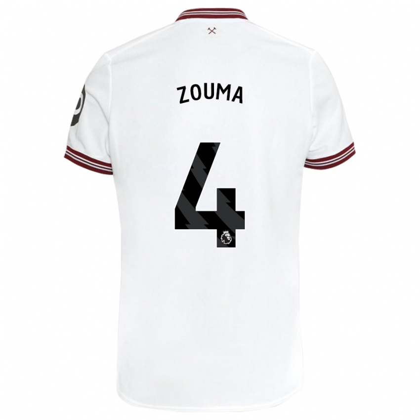 Niño Camiseta Kurt Zouma #4 Blanco 2ª Equipación 2023/24 La Camisa Perú